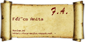 Föcs Anita névjegykártya